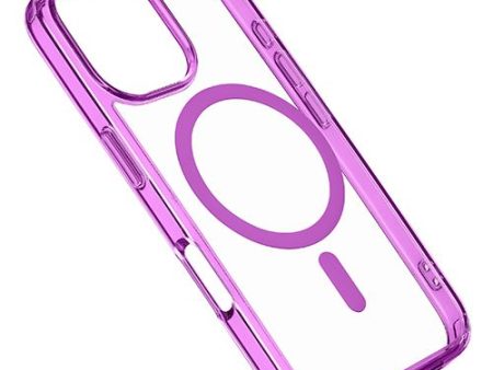 Capa Cellular Line Iconic Mag para iPhone 16 Pro- Transparente   Rosa Hot on Sale