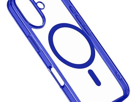 Capa Cellular Line Iconic Mag para iPhone 16 Plus- Transparente   Azul Hot on Sale