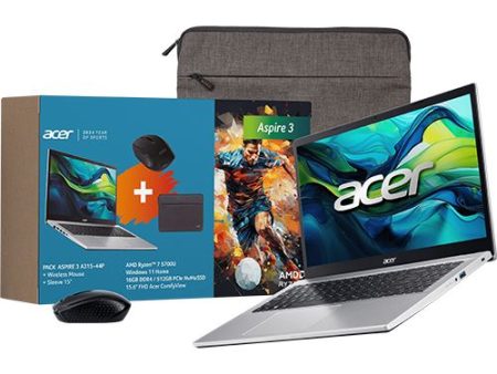 Computador Portátil Acer A315-44P | 15.6  | R7-5700U | 16GB | 512GB SSD + Rato Wireless Acer G69 + Sleeve 15.6  Cinzenta For Discount