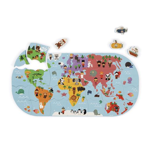 Puzzle de Banho Mapa Mundo - Janod For Cheap