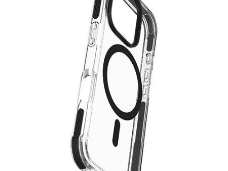 Capa MagSafe Cellular Line Tetra Force Strong Guard Mag para iPhone 16 Pro Max - Transparente   Preta Hot on Sale