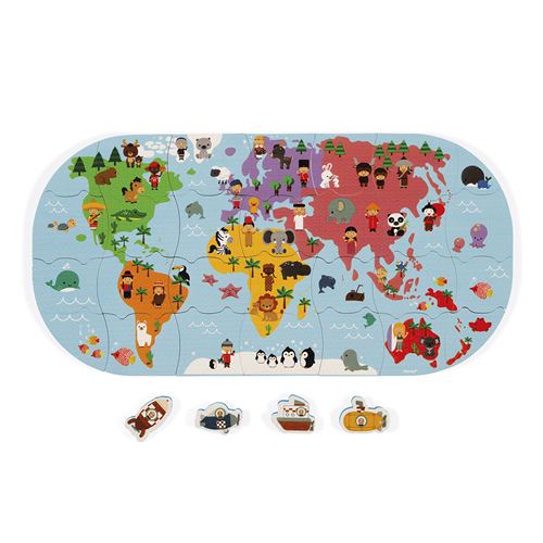 Puzzle de Banho Mapa Mundo - Janod For Cheap