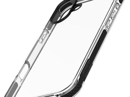 Capa Cellular Line Tetra Force Strong Guard para iPhone 16 - Transparente   Preta on Sale