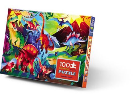 Puzzle Holográfico Dinosaur World 100 Peças - Crocodile Creek | Sig Toys - Envio Aleatório For Sale