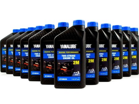 Yamalube 2M TCW3 2 Stroke Marine Oil Quart - LUB-2STRK-M1-12 - 12-Pack Hot on Sale