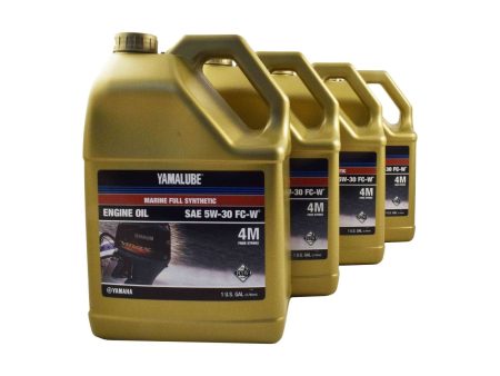 Yamalube 5W30 Full Synthetic 4M FC-W Outboard Marine Engine Oil Gallon - LUB-05W30-FC-04 - 4-Pack For Discount