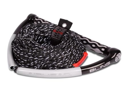 AIRHEAD Bling Stealth Wakeboard Rope - 75  5-Section - AHWR-11BL For Sale