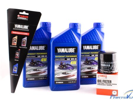 Yamaha Yamalube Boat PWC Waverunner Watercraft VX Sport Deluxe Cruiser VXR V1 212 232 AR210 AR230 Oil Change Kit - LUB-10W40-WV-12 - 5GH-13440-61-00 Fashion