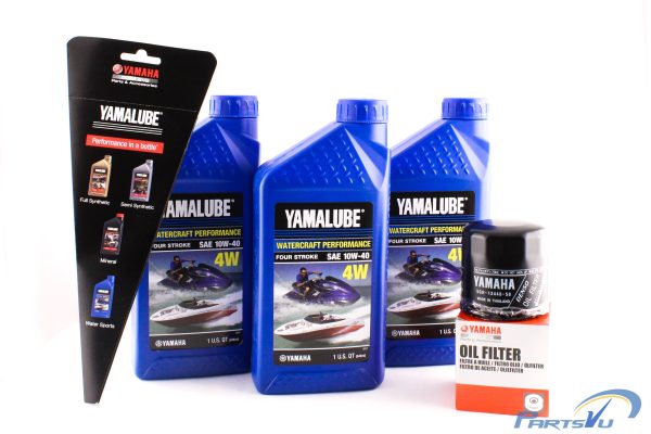 Yamaha Yamalube Boat PWC Waverunner Watercraft VX Sport Deluxe Cruiser VXR V1 212 232 AR210 AR230 Oil Change Kit - LUB-10W40-WV-12 - 5GH-13440-61-00 Fashion